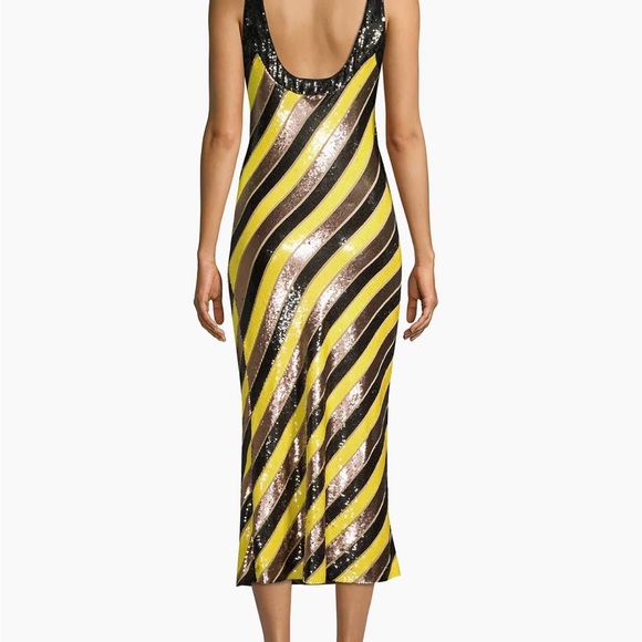 New With Tags. DIANE VON FURSTENBERG
Luisa Scoop-Neck Sequin-Striped Silk Midi - Picture 2 of 7